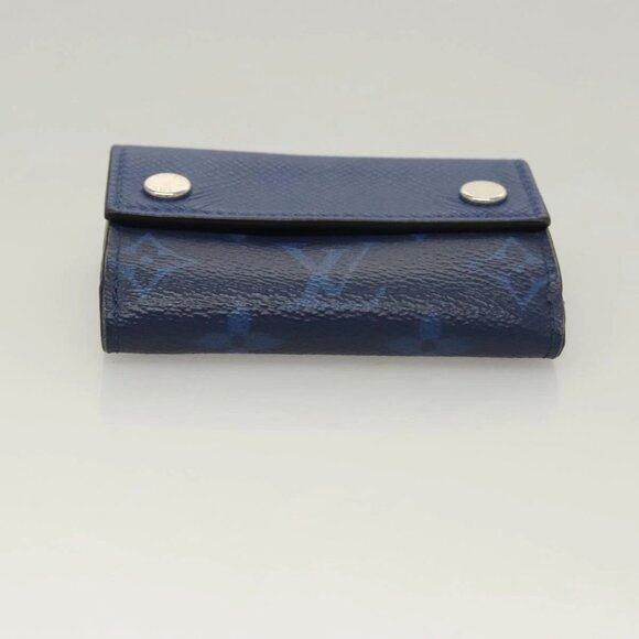 LOUIS VUITTON Taigalama Discovery Compact wallet Wallet Blue M67620 Auth 134375 - Picture 6 of 16